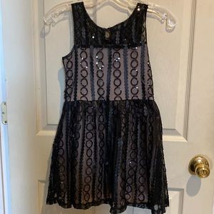 Girls size 8 sequence black dress
